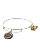 Alex And Ani Two-tone Sunflower Bangle Bracelet