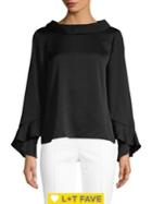 Vince Camuto Long Sleeve Flutter Cuff Blouse