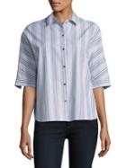 Imnyc Isaac Mizrahi Striped Button-up Shirt