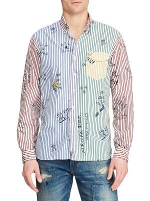Polo Ralph Lauren Custom-fit Graphic Striped Button-down Shirt