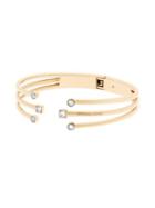 Michael Kors Crystal Open Cuff Bracelet/goldtone