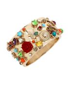 Betsey Johnson Lucky Charms Hinged Bracelet