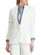 Lauren Ralph Lauren Pinstripe Linen Blazer