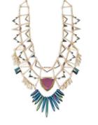 Design Lab Lord & Taylor Crystal Geometric Statement Necklace