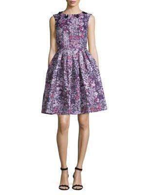 Tahari Arthur S. Levine Floral Fit-&-flare Dress