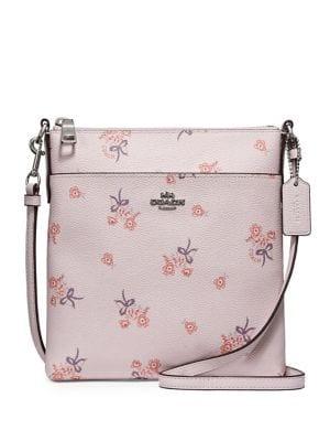 Coach Floral Bow Print Crossbody Messenger Bag