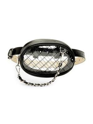 Steve Madden Clear Patent Belt Bag