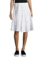 Context Tiered Flare Skirt