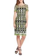 Tahari Arthur S. Levine Petite Scallop Embroidered Sheath Dress