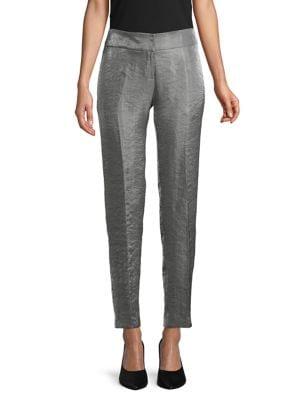 Kasper Textured Slim-fit Pants