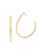 Robert Lee Morris Bold & Beautiful Goldtone Sculptural Thin Open Hoop Earrings