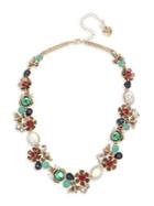 Betsey Johnson Tortifly Goldtone & Crystal Bug & Flower Collar Necklace