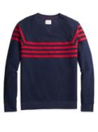 Brooks Brothers Red Fleece Striped Pullover