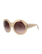 Oscar De La Renta 54mm Filigree Round Sunglasses
