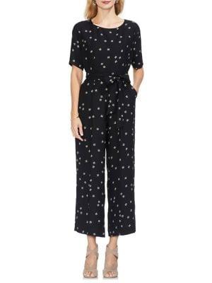 Vince Camuto Sunrise Bay Floral Belted Jumpsuit