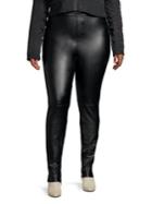 La La Anthony Plus High-rise Vegan Leather Stretch Pants