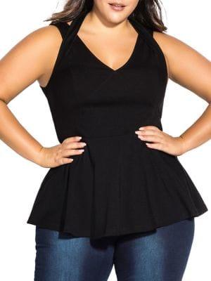 City Chic Plus Strappy Halter Top