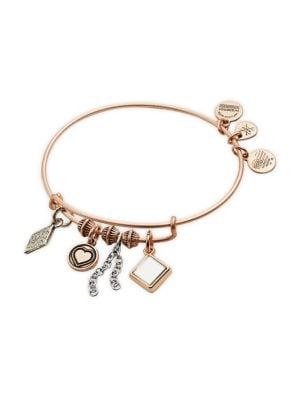Alex And Ani Love Cluster Rosegoldtone Charm Bangle Bracelet