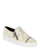 Michael Kors Collection Grayson Crackle Leather Sneakers