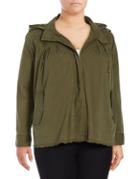 Lucky Brand Plus Military Hooded Jacket