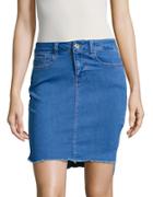 Vero Moda Frayed-hem Denim Skirt