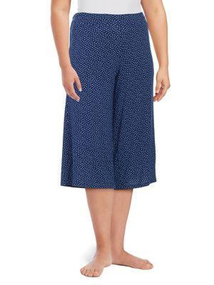 Lady Sarah Plus Dotted Wide-leg Pants