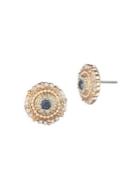 Lonna & Lilly Goldtone And Glass Stone Evil Eye Stud Earrings