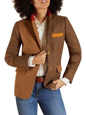 Brooks Brothers Red Fleece Colorblocked Wool Jacket
