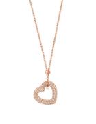 Michael Kors Mothers Day Rose Goldtone Stainless Steel Open Heart Pendant Necklace