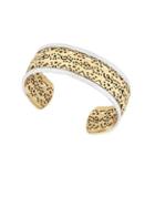 Lucky Brand Under The Influence Two-tone Openwork Cuff Bracelet