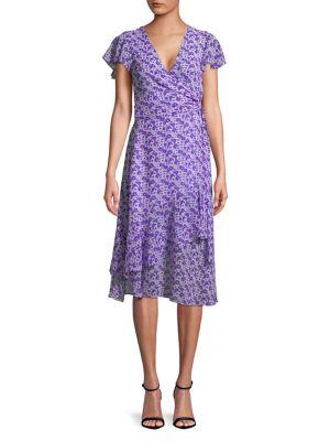 Michael Michael Kors Floral Wrap Dress