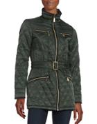 Vince Camuto Faux Suede Trimmed Quilted Jacket