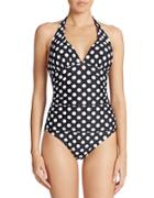 Lauren Ralph Lauren Polka Dot One-piece Swimsuit