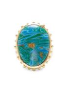 Sole Society Goldtone And Chrysocolla Statement Ring
