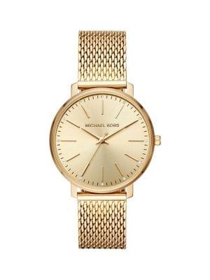 Michael Kors Pyper Goldtone Stainless Steel Bracelet 3-hand Watch