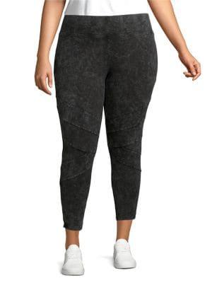 Marc New York Performance, Plus Size Plus Mineral Acid Wash Leggings
