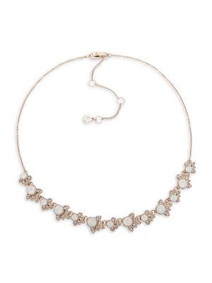 Marchesa Goldtone & Glass Bead Frontal Necklace