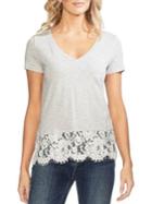 Vince Camuto Ethereal Dawn Lace V-neck Top
