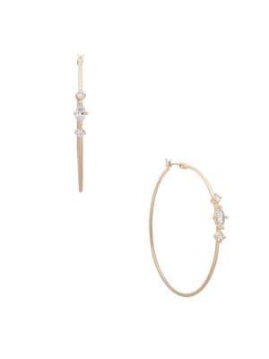 Lonna & Lilly Goldtone & Crystal Hoop Earrings