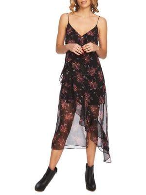 1.state Wildflower Ruffled Slip Dress