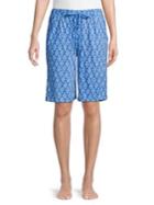 Karen Neuburger Printed Cotton Blend Shorts