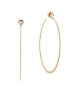 Michael Kors Modern Brilliance Large Crystal Goldtone Hoop Earrings/2.25