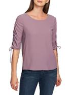 1.state Ruched Tie-sleeve Top