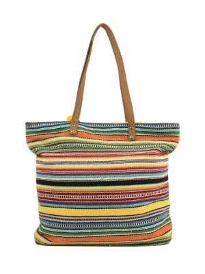 Twig + Arrow Multi-striped Tote