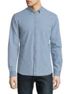Black Brown Chambray Button-down Shirt