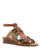 1.state Maliyah Leather Wedge Sandals