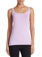 Lord & Taylor Plus Stretch Roundneck Tank
