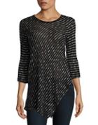 Two By Vince Camuto Diagonal Striped Top
