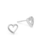 Alex And Ani Valentine's Day Sterling Silver Heart Stud Earrings