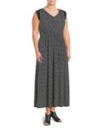 Gabby Skye Plus Dotted Crochet Dress